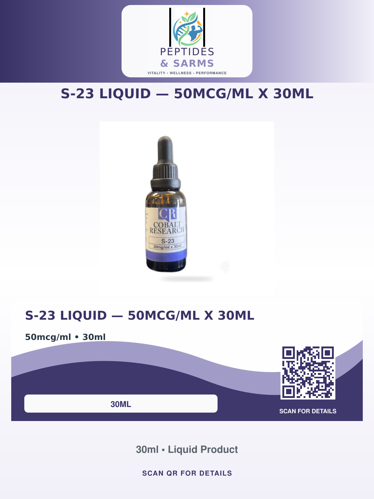 126-s-23-liquid-50mcg-ml-x-30ml-card S-23 Liquid – 50mcg/ml x 30ml - Image 1