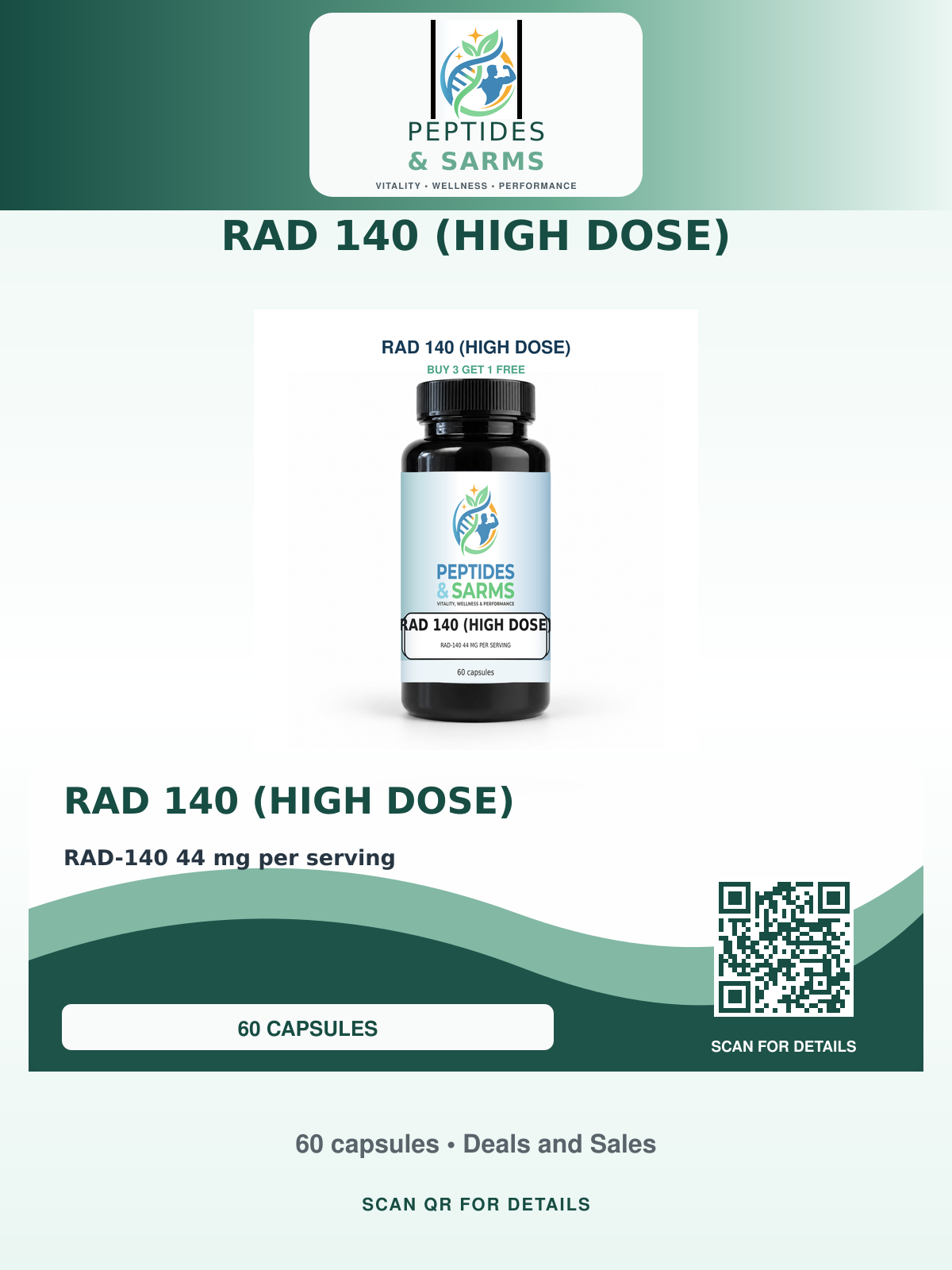 153-rad-140-high-dose-card RAD 140 (high dose) | BUY 3 GET 1 FREE - Image 1
